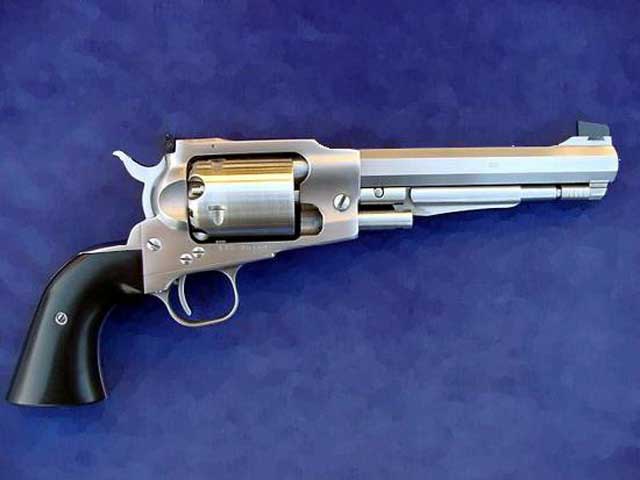 Clements Custom Guns' fifty-caliber five-shot percussion revolver, bui...